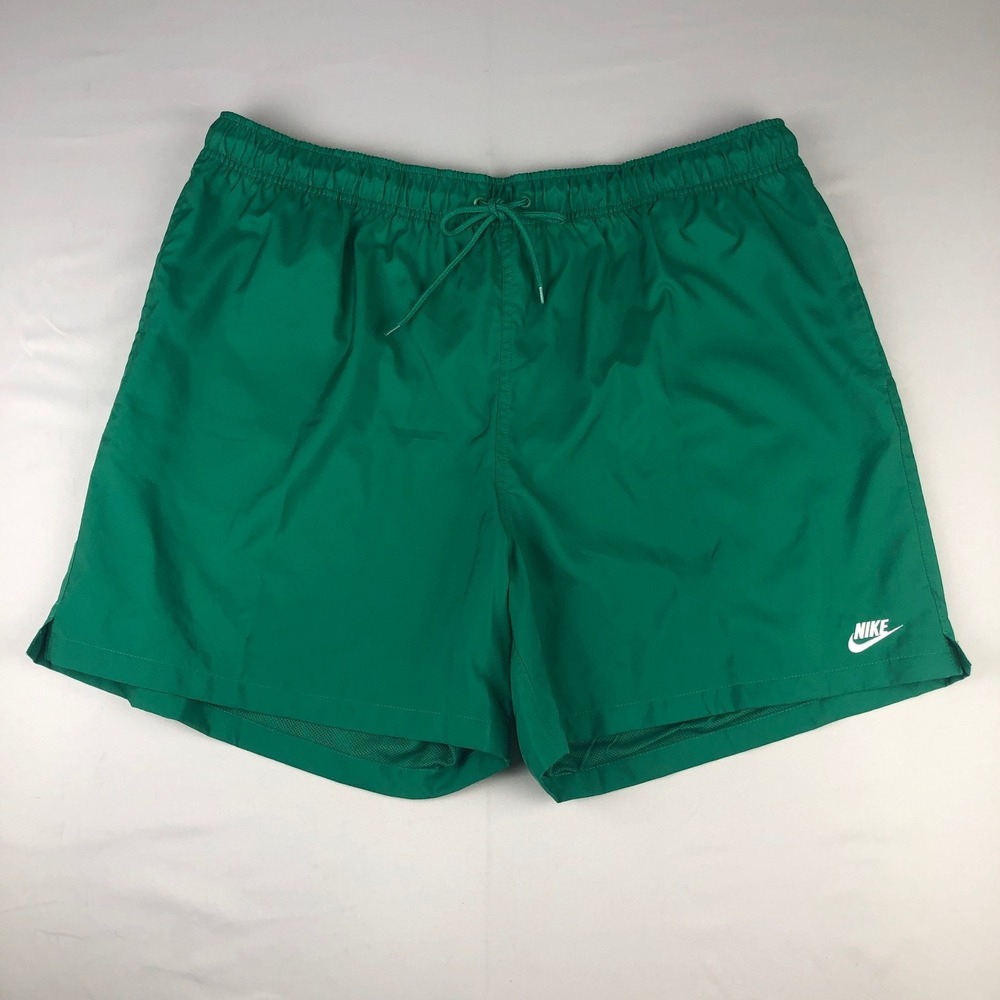 Nike Men's Athletic Shorts Green Drawstring Gym Workout Casual Size XXL
